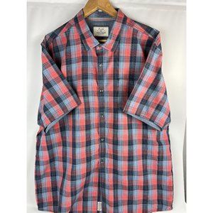 Flag & Anthem Men's Short Sleeve Button Up Shirt XXL single pocket